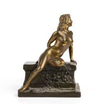 Joe Descomps (1869-1950) a Susse Freres bronze nude. 15.5cm wide 10cm deep 21.5cm high Good,
