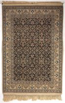 A fine early/mid 20th century Persian style cream ground rug with geometric foliate decoration 106cm