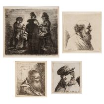 David Deuchar (1743-1808) four small portrait engravings the largest 6cm x 7cm.