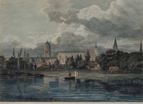 Whitlock (Nathaniel) A monochrome print 'A Bird's Eye View of Oxford' , J Ryman (Publisher) (350 x