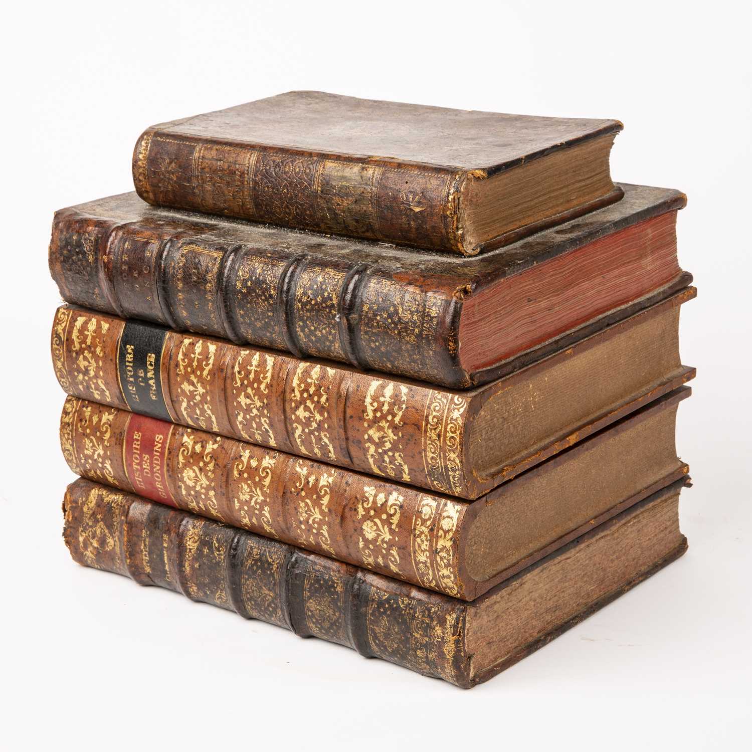 An early 20th century French leather bound Tantalus in the form of a stack of books, with later - Image 4 of 12