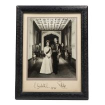 A signed Royal photograph of Queen Elizabeth II and Prince Philip the Duke of Edinburgh, dated