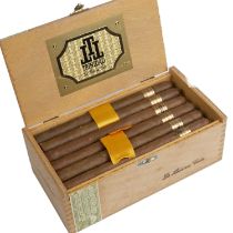 A box of 24 La Habana Cuba Trinidad Fundadores cigars each 1.5cm diameter and 19cm in length. (box