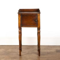 Mahogany pot cupboard 19th Century, on four supports, with carved details, approximately 38.5cm wide