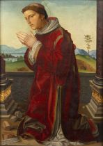 After Francesco Francia (Francesco Raibolini) (circa 1447-1517) Saint Stephen, oil on panel, 40.