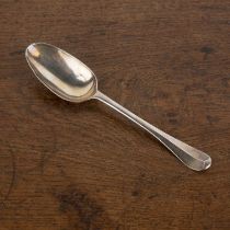 George I silver Hanoverian pattern spoon with rat tail to the reverse, bearing marks for James