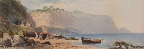 Thomas Charles Leeson Rowbotham (1823-1975) On the Coast, watercolour, signed, dated 1861 and