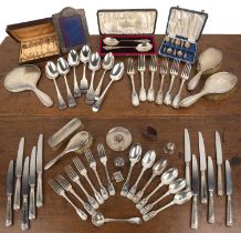 Collection of various silver to include: various silver flatware, 1952g approx overall excluding