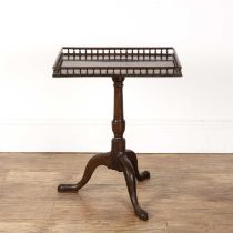 Mahogany galleried top occasional table 19th Century, with a tripod base, 49cm x 40.5cm x 60cm