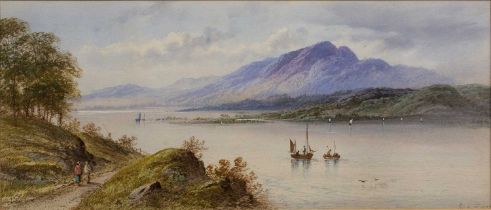 E. L. Roe (English) Untitled: Two watercolours of mountainous lake scenes, each signed and dated