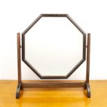 Attributed to Heals oak, octagonal dressing table mirror, possibly from the '786' bedroom suite,