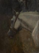 Attributed to Charles Edward Stewart (1822-1894) 'Study of a horse', oil on panel, unsigned, 29.