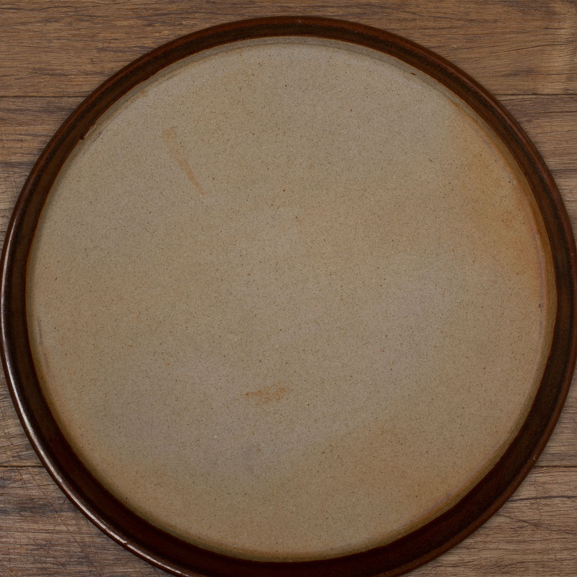 Winchcombe Pottery nuka glazed studio pottery dish, with trailed decoration, impressed seal mark - Bild 3 aus 3