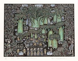 Contemporary 'The eleventh gardener', print, numbered 5/5, signed indistinctly and dated 2007 in