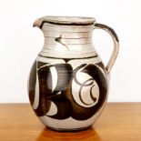 Edgar Campden (b.1961) at Aldermaston Pottery large studio pottery jug, decorated abstract motifs,