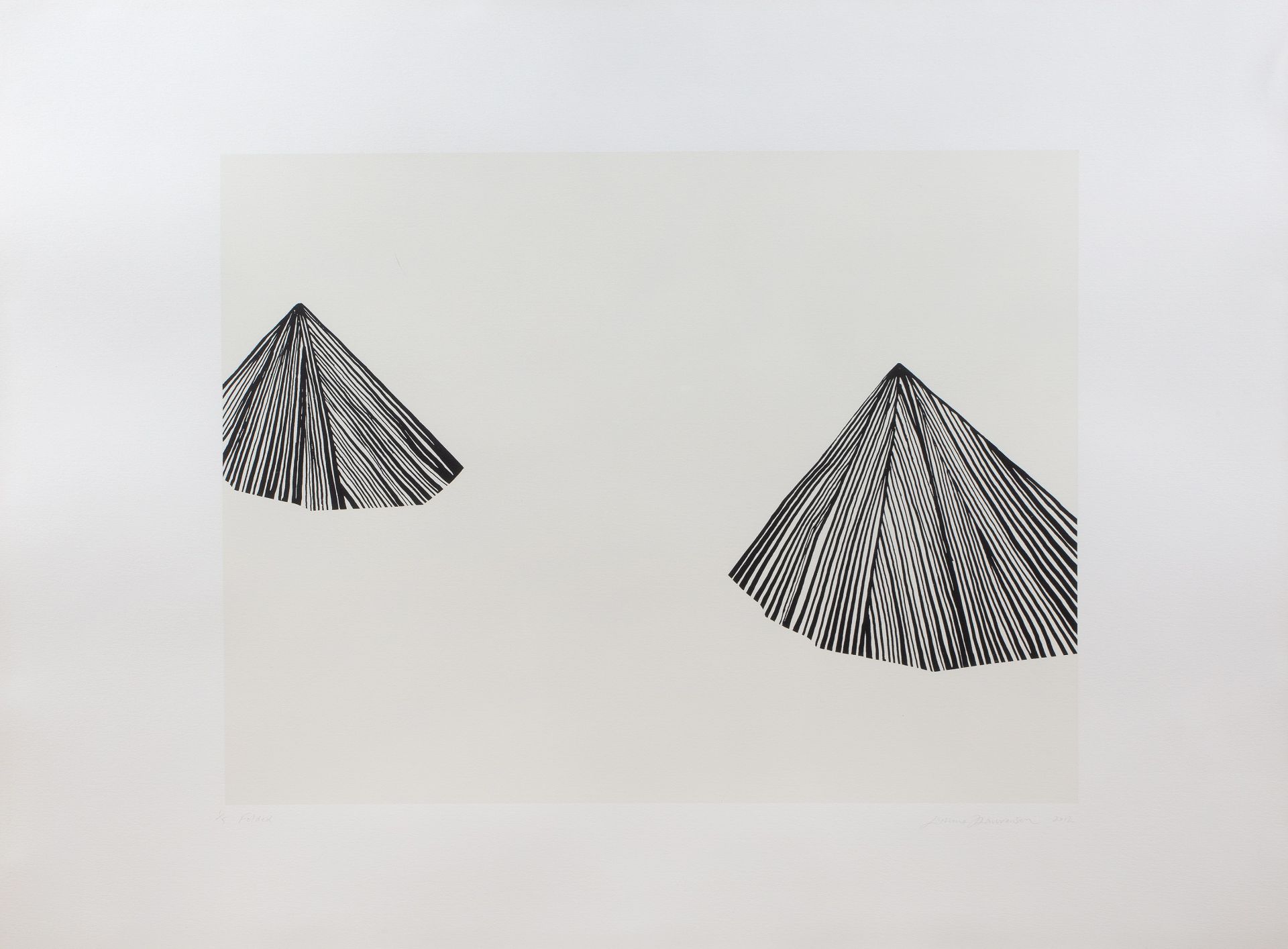 Emma Lawrenson (b.1973) 'Folded', screenprint, edition of 5, signed and dated 2012 to the lower