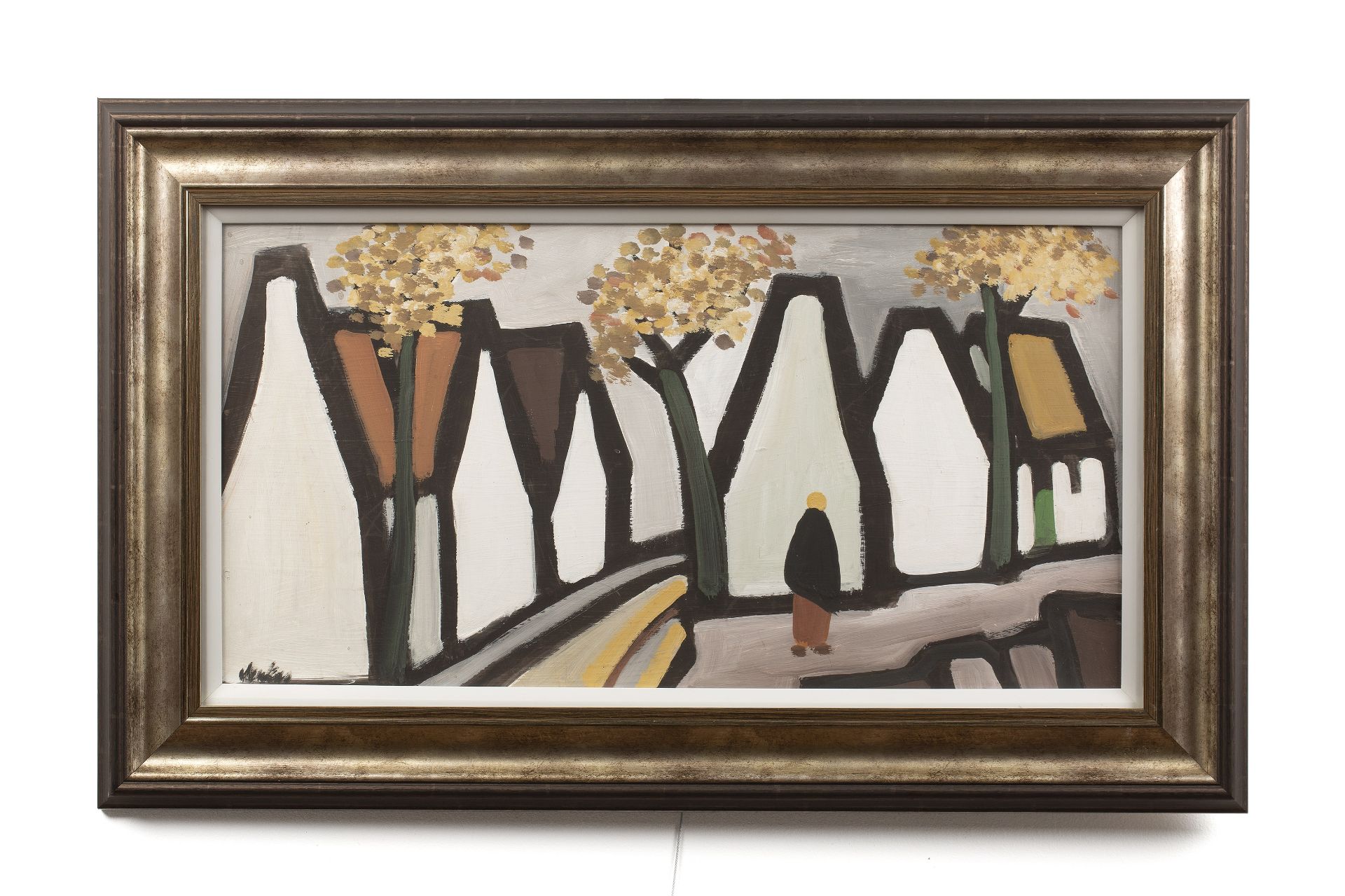 David 'Markey' Marcus Robinson (1918-1999) 'Autumn leaves', oil, signed lower left, 30cm x 58cm - Bild 2 aus 3