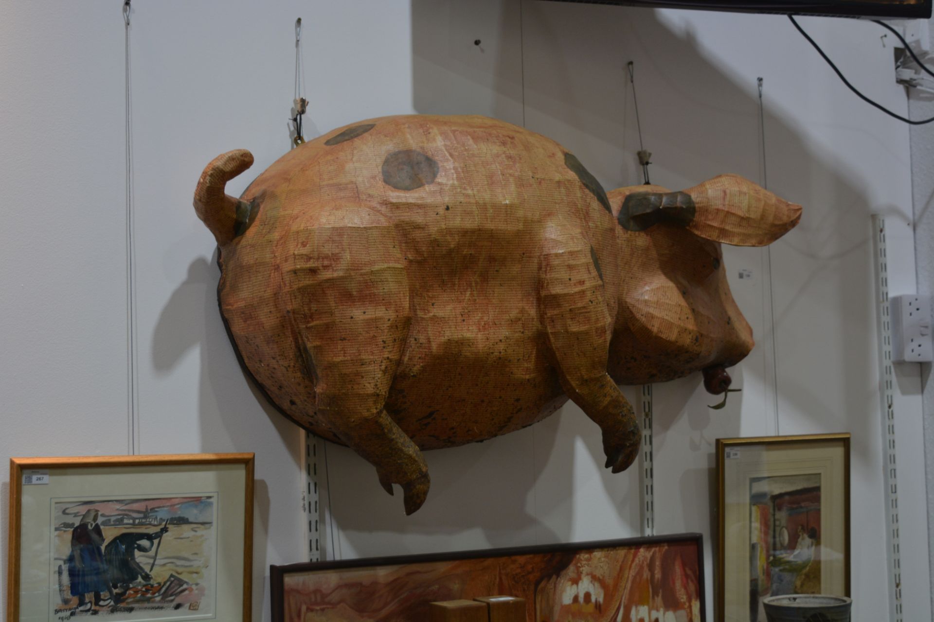 David Farrer (b.1968) 'Old spot pig', papier-mâché sculpture, serial number: 040323 on label to - Image 9 of 12