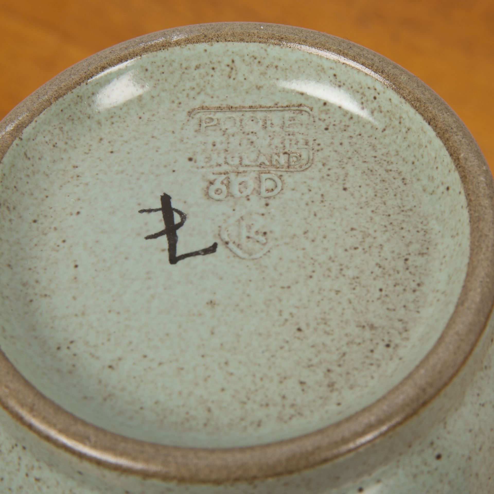 Collection of Poole Pottery comprising a Ionian ware dish with a black rim, decorated by Julie - Image 3 of 4