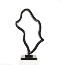 David Sawyer (20th Century) 'Silhouette', painted wooden abstract sculpture, 96cm high x 49cm
