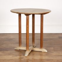 Heals limed oak, occasional or side table, with circular top, unmarked, 57cm wide x 58cm high