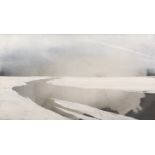 20th/21st Century School 'Untitled: Polar Landscape', oil on canvas, unsigned, 28.5cm x 51cm At