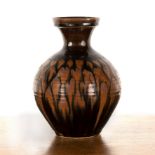 David Leach (1911-2005) studio ceramic bulbous vase, with iron glaze, impressed mark to the footrim,
