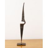 Attributed to George Pickard (1929-1993) 'Sharp point', iron sculpture, unsigned, 42cm high