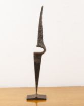 Attributed to George Pickard (1929-1993) 'Sharp point', iron sculpture, unsigned, 42cm high