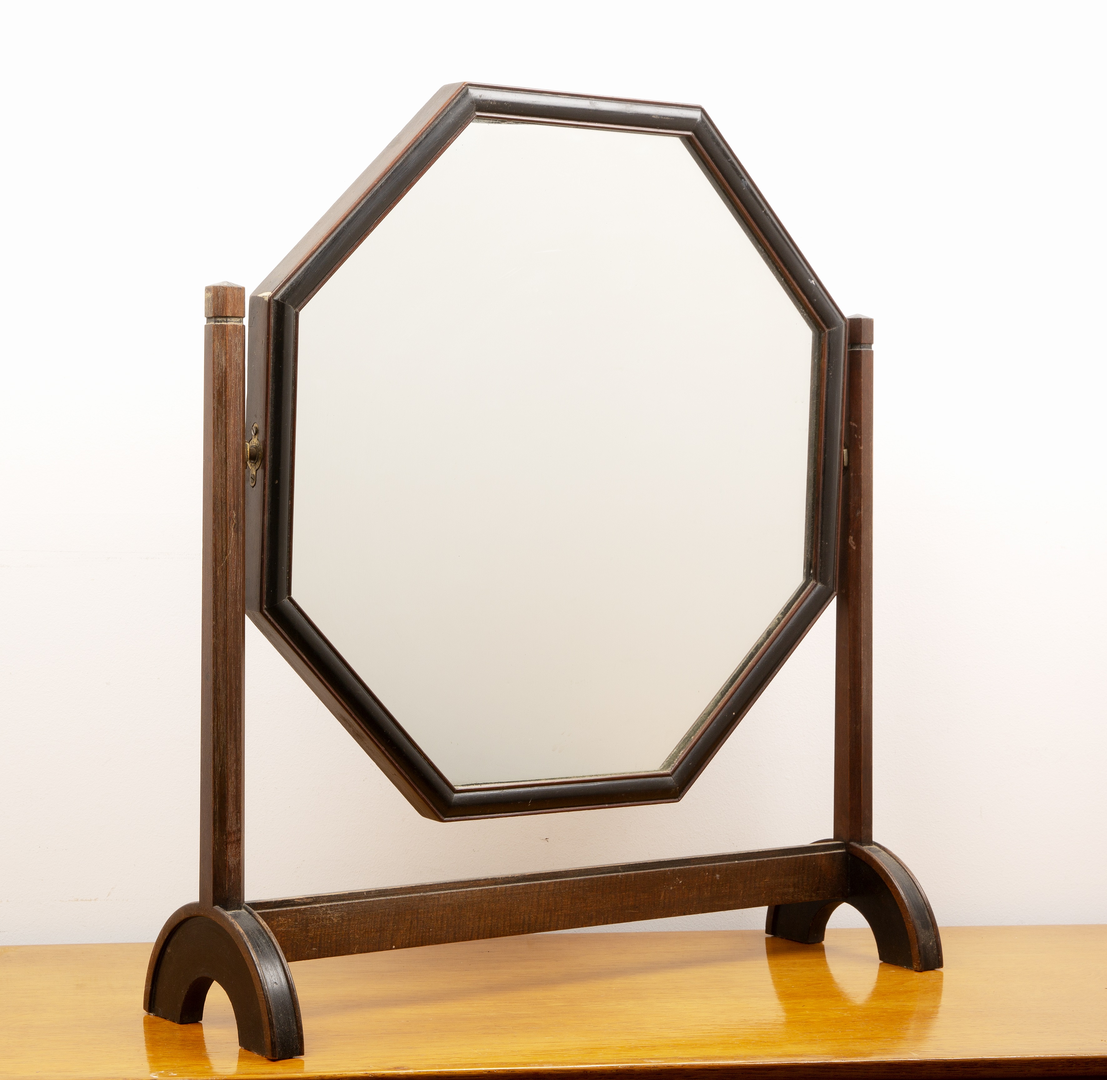 Attributed to Heals oak, octagonal dressing table mirror, possibly from the '786' bedroom suite, - Image 2 of 4