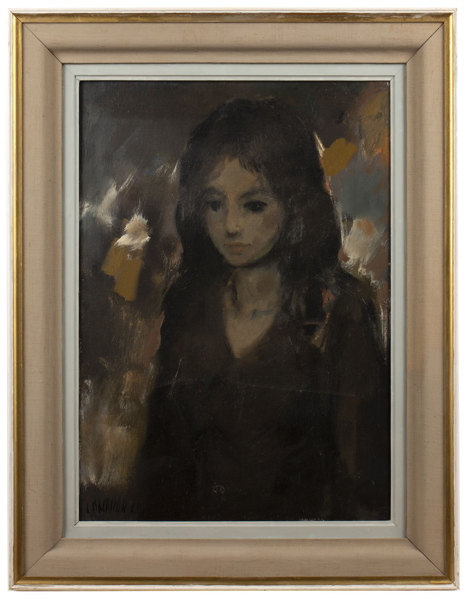 Richard Macarron (20th Century School) 'Susanna', oil on canvas, signed and dated '65 lower left, - Image 2 of 3
