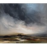 David Stendall (Contemporary) 'Northumberland landscape', oil on canvas, signed lower right, 25cm