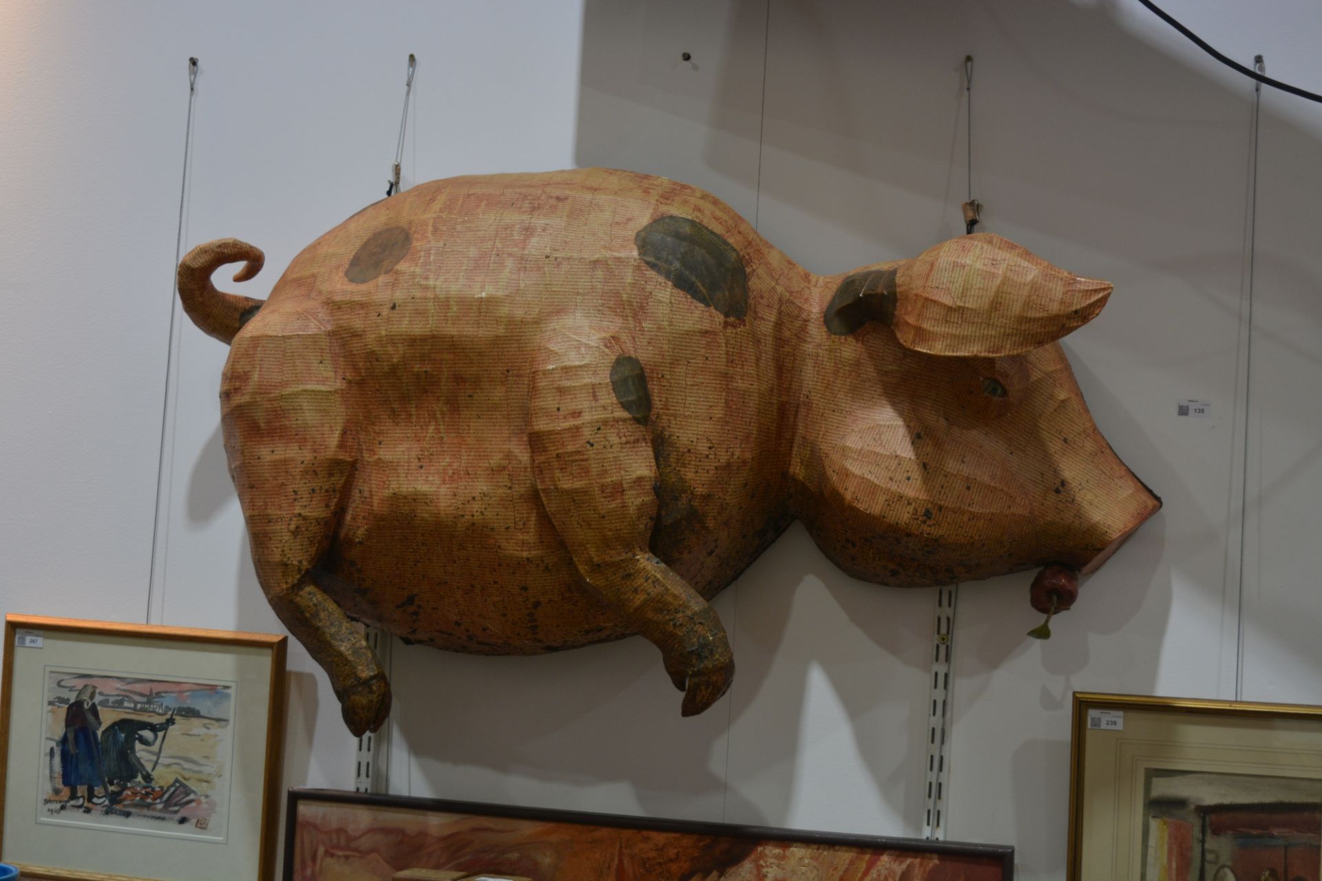 David Farrer (b.1968) 'Old spot pig', papier-mâché sculpture, serial number: 040323 on label to - Image 8 of 12