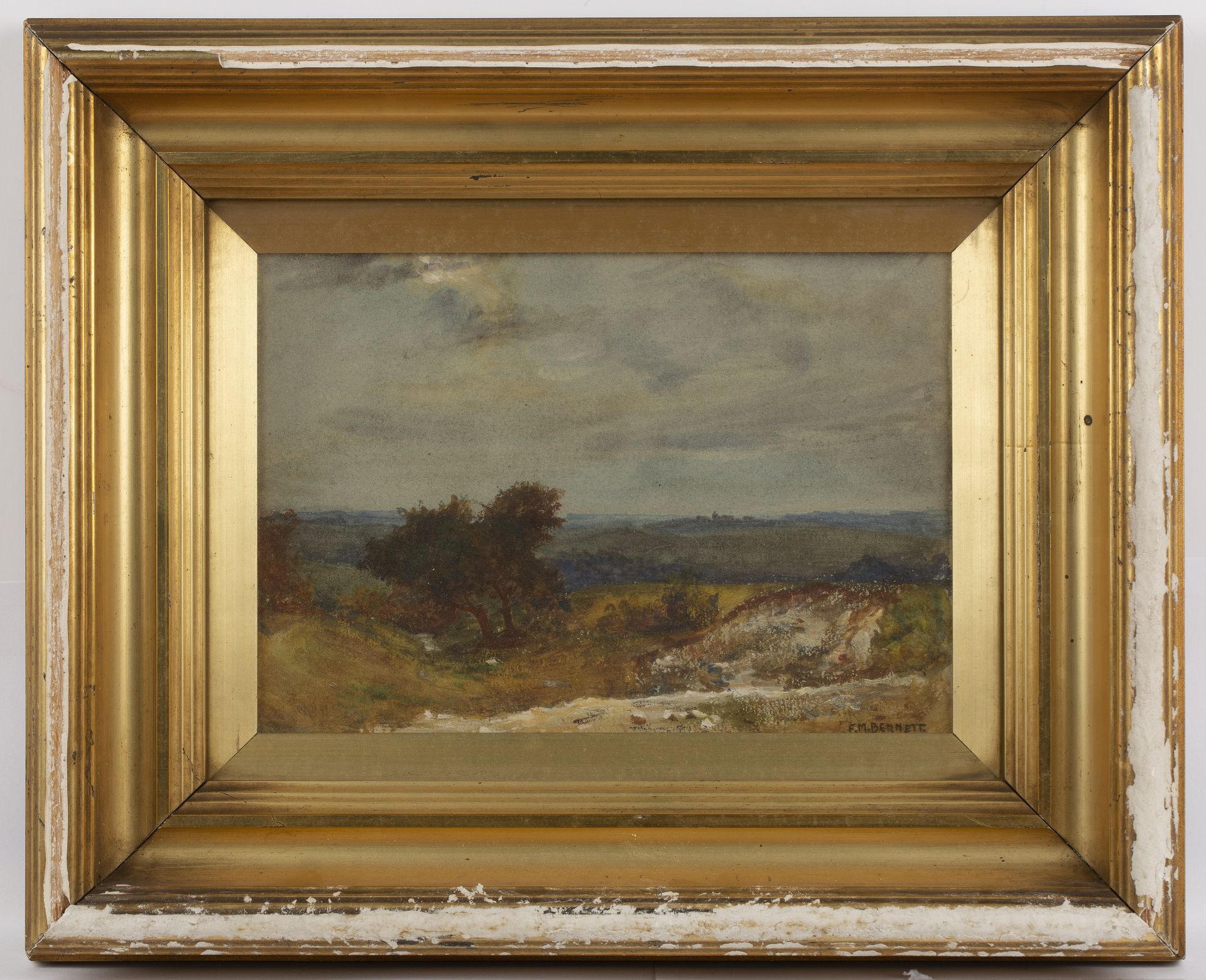 Frank Moss Bennett (1874-1953) 'Landscape with tree', watercolour, signed lower right, 17cm x 25cm - Bild 2 aus 3