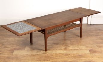 Trioh Mobler of Denmark teak, metamorphic extending coffee table, marked to the underside, 104.5cm