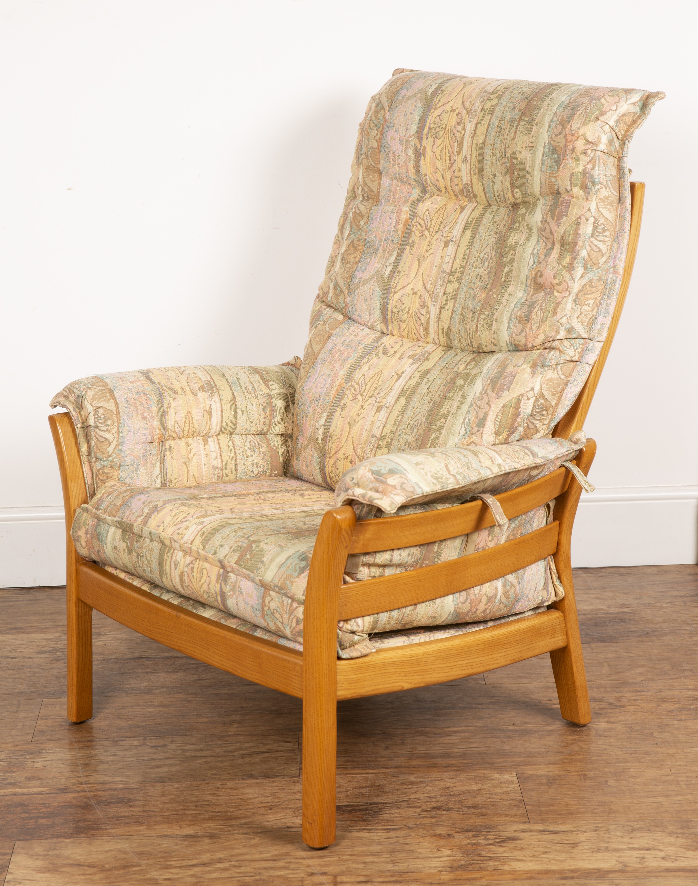 Ercol 'Saville' model '930' armchair, with labels to the seat, 103cm high overall including the - Image 3 of 4