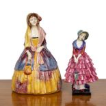 Two Royal Doulton figures 'Priscilla HN1340', with printed and painted marks to the base, 20cm