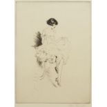 Lewis Baumer (1870-1963) 'The Dancer', drypoint etching, signed in pencil to the mount lower
