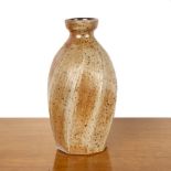 Nick Rees (b.1941) for Muchleney Pottery studio pottery stoneware bottle vase, with facet cut sides,