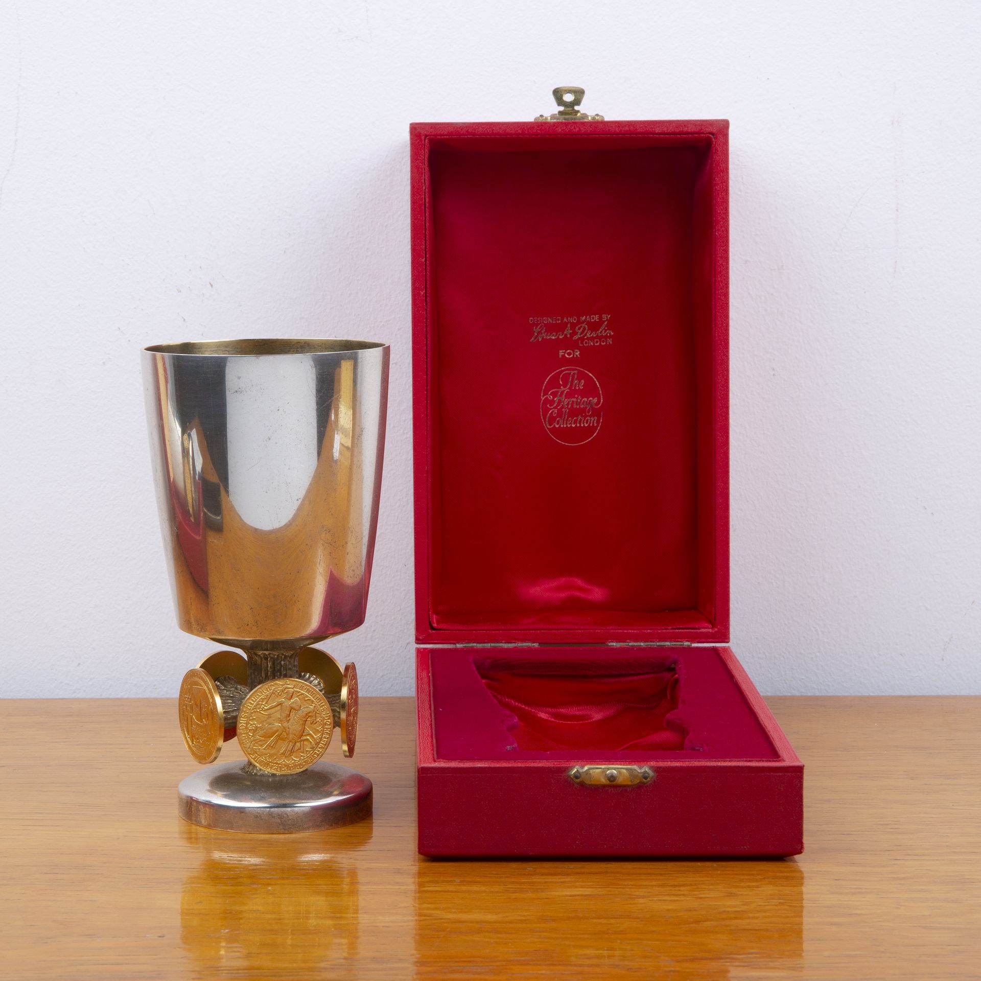 Stuart Devlin (1931-2018) cased silver and silver gilt 'Bristol 600 Goblet', number 337/600, with