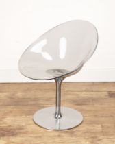 Philippe Starck (b.1949) for Kartell 'Eros' swivel chair, perspex on aluminium base, with etched