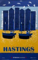 Edward Pond (1929-2012) 'Hastings', Network South East advertising poster, unframed, 102cm x 64cm