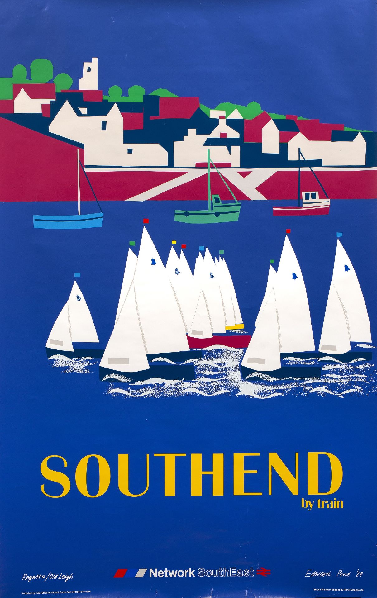 Edward Pond (1929-2012) 'South-End', Network South East advertising poster, unframed, 102cm x 64cm