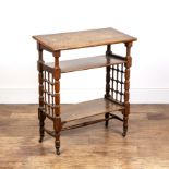 Leonard Wyburd (1865-1958) for Liberty & Co oak bookstand or reading table, with lattice side
