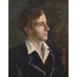 20th Century School 'Portrait of a boy', oil on panel, unsigned, 50cm x 40cm Overall scuffs and