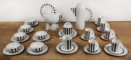 Mario Bellini (b.1935) for Rosenthal ceramics 'Cupola Strada', dinner, tea and coffee service,