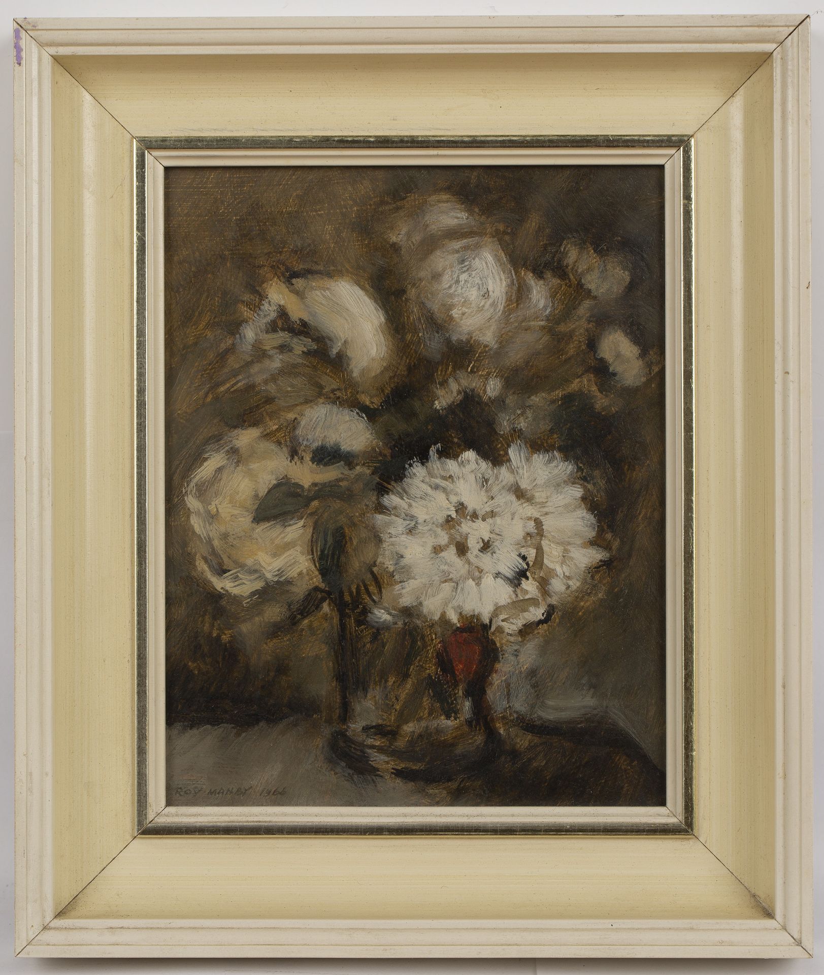 Roy Manby (20th Century School) two still life 'Vase of flowers' studies, one signed and dated - Bild 5 aus 6