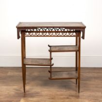 In the manner of Liberty & Co Aesthetic movement, rosewood occasional table, with a Japanese style