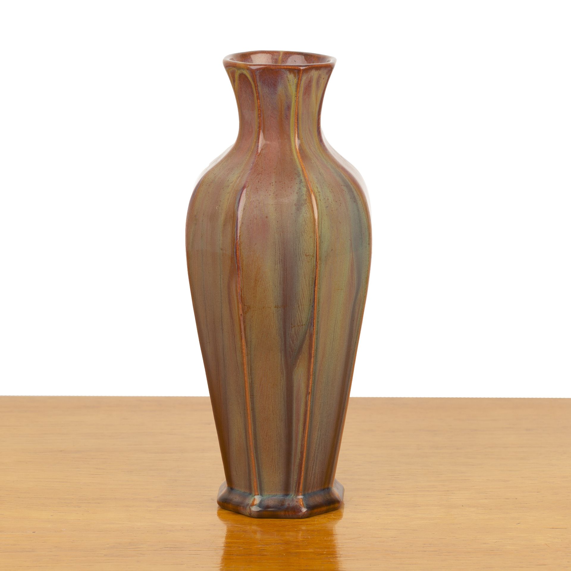 Pilkington's Royal Lancastrian Pottery baluster vase, with running lustre glaze, blue glaze to the - Bild 2 aus 3