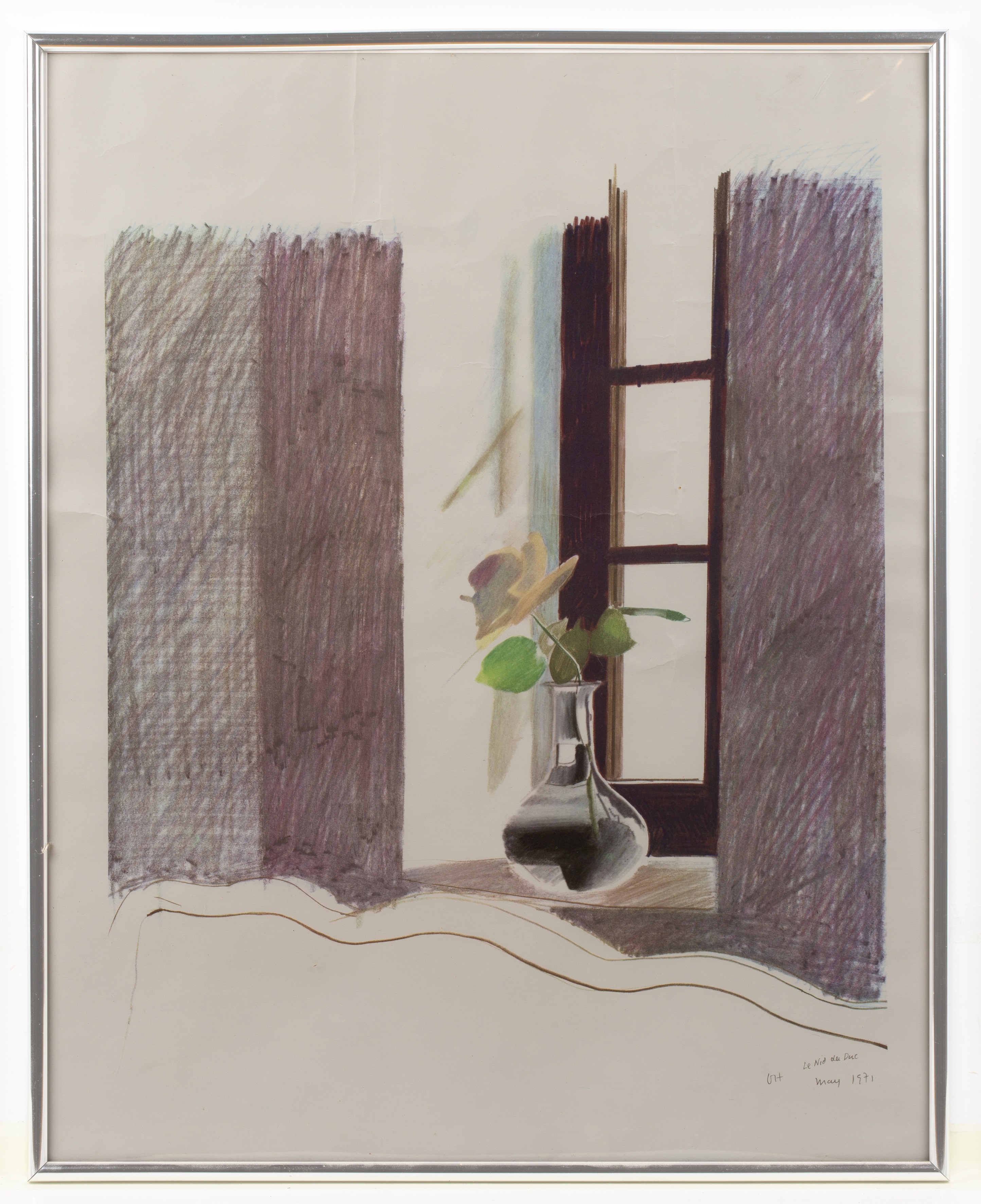 David Hockney (b.1937) 'Rose in a window', lithograph, 50cm x 39.5cm Overall scuffs, marks and - Image 2 of 3